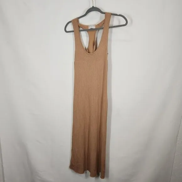 Modern Citizen Serin Circle-Back Maxi Dress in Camel Size Small
