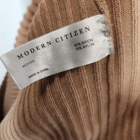 Modern Citizen Serin Circle-Back Maxi Dress in Camel Size Small