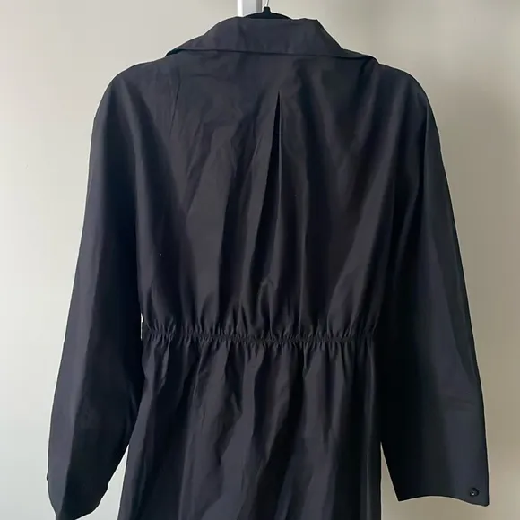 Modern Citizen Taylor black cotton maxi twisted button down dress, size M