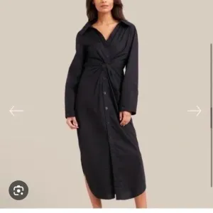 Modern Citizen Taylor black cotton maxi twisted button down dress, size M