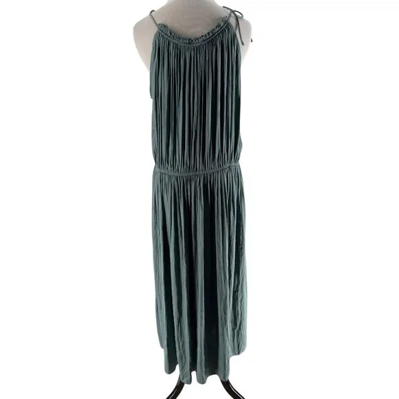 Modern Citizen Women's Aileen Tie Shoulder Pleated Sleeveless Midi Dress Size XL