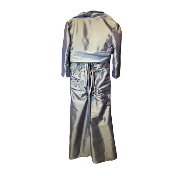 Modern Maids Collection Strapless Sequined Formal Gray Dress Sz 12