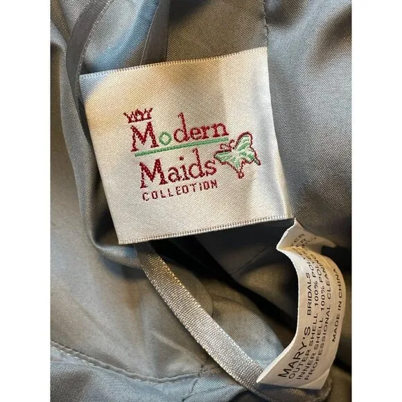 Modern Maids Collection Strapless Sequined Formal Gray Dress Sz 12