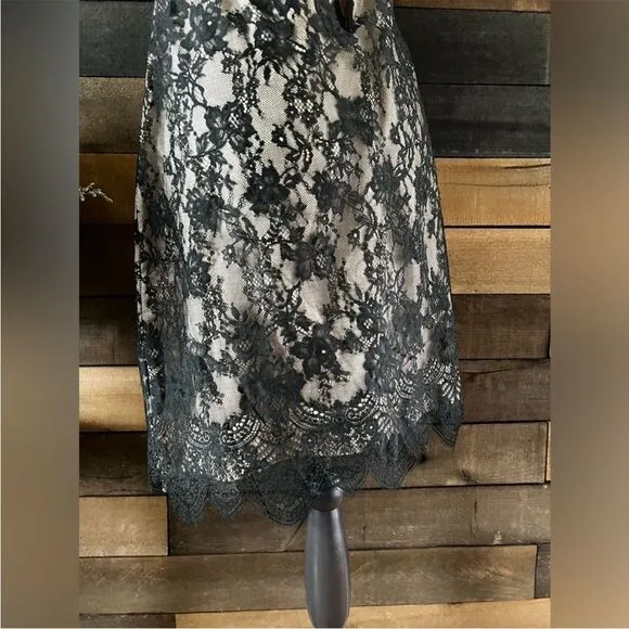 Modern Victoria’s Secret Black Lace Floral Slip Dress Lingerie Size Small