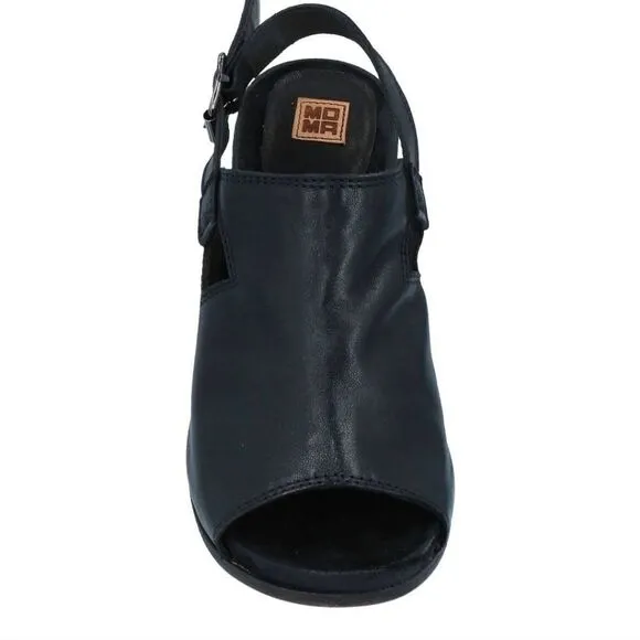 MOMA Heels Distressed Sandals Shoes Black 9 M New