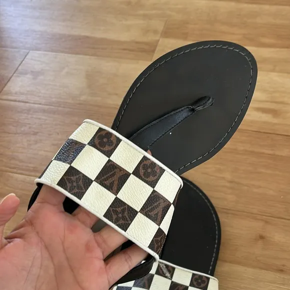 Monogram Calfskin Matchmake Flat Sandals 39