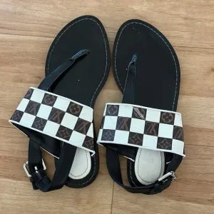 Monogram Calfskin Matchmake Flat Sandals 39