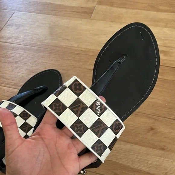 Monogram Calfskin Matchmake Flat Sandals 39