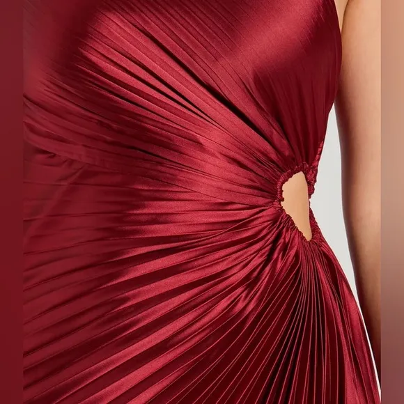 Moon River Modern Day Glam One Shoulder Asymmetrical Maxi Dress