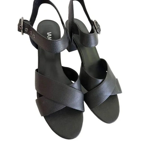 Morels by VANELi Women’s Sandals Shoes Textile Upper Black with Buckle Closure P