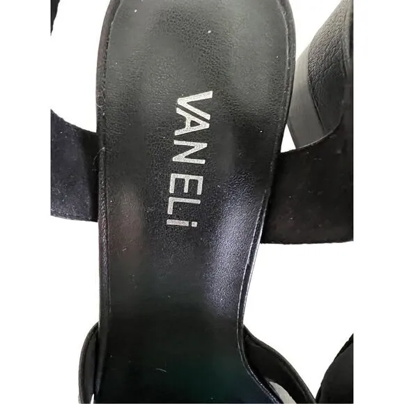 Morels by VANELi Women’s Sandals Shoes Textile Upper Black with Buckle Closure P