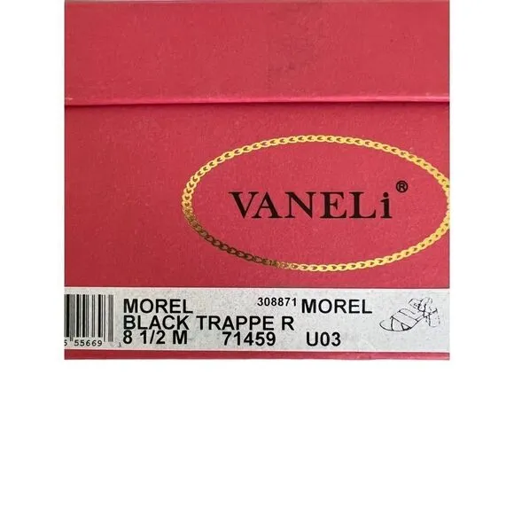 Morels by VANELi Women’s Sandals Shoes Textile Upper Black with Buckle Closure P