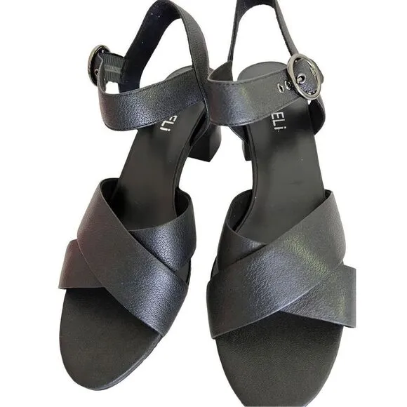 Morels by VANELi Women’s Sandals Shoes Textile Upper Black with Buckle Closure P