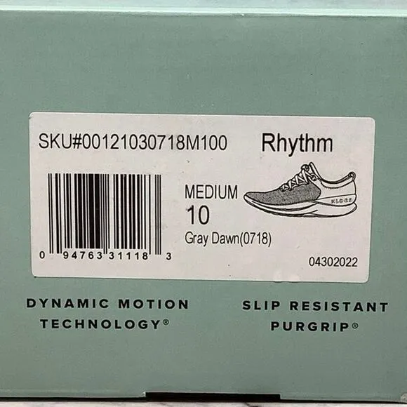 Moshn Size 10 Gray Dawn Rhythm Athletic Running Shoes Lace Up BR11-2
