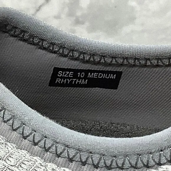 Moshn Size 10 Gray Dawn Rhythm Athletic Running Shoes Lace Up BR11-2
