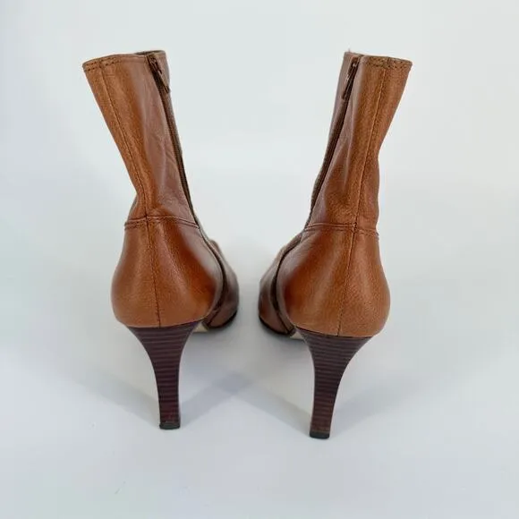 Mossimo Womens Ankle Boots Leather Zip Y2K Vintage Size 9.5 Office Siren 90s