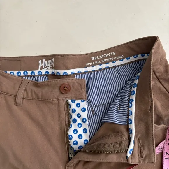 Mugsy Men’s Belmonts Classic Stretch Chino Pant Khaki 31x29