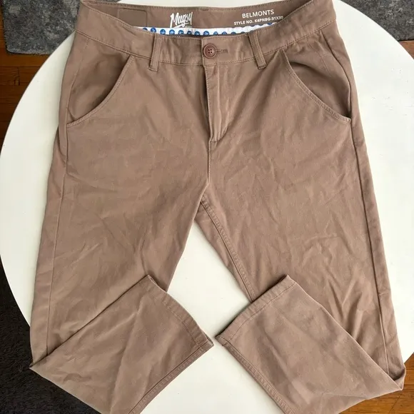 Mugsy Men’s Belmonts Classic Stretch Chino Pant Khaki 31x29