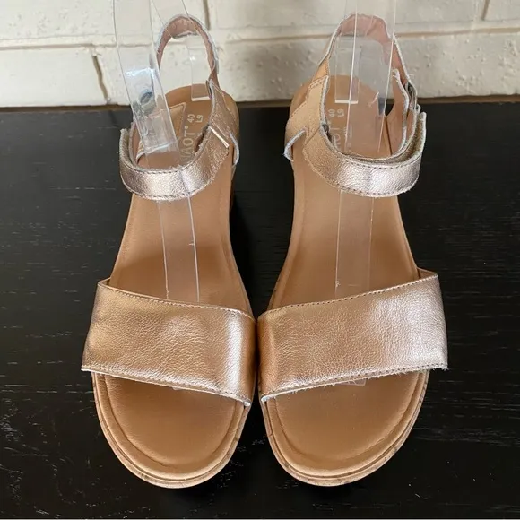 Naot Sandals EU 40 US 9 Pier Platform Leather Wedge Shoes Cork Open Toe Rose