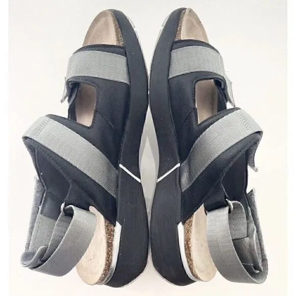 NAOT Shoes Odyssey Soft Black Silver‎ Comfort Walking Sandals EU 41 US 10