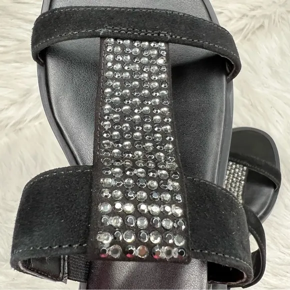 Naturalizer Farica Slide Sandals Embellished Black Size 6.5M