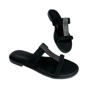Naturalizer Farica Slide Sandals Embellished Black Size 6.5M