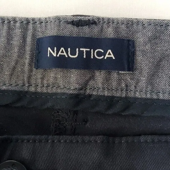 Nautica Men's Classic-Fit Stretch Flat-Front Chino Deck Pants Navy 40x30 NWT