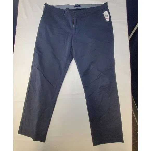 Nautica Men's Classic-Fit Stretch Flat-Front Chino Deck Pants Navy 40x30 NWT