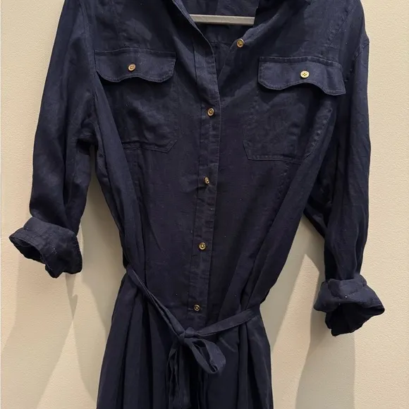 Navy Blue Shirt Dress