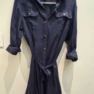 Navy Blue Shirt Dress