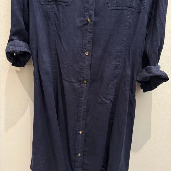 Navy Blue Shirt Dress