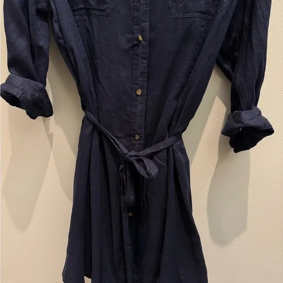 Navy Blue Shirt Dress