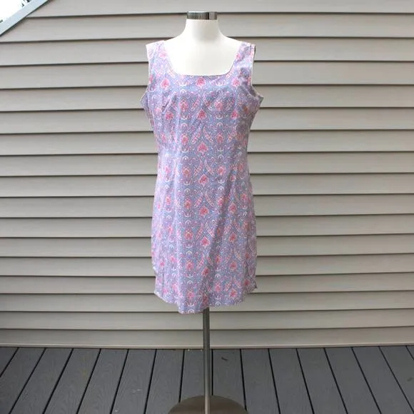 Needham Lane Women's Shift Dress Classic Spring Summer Cotton Size 10