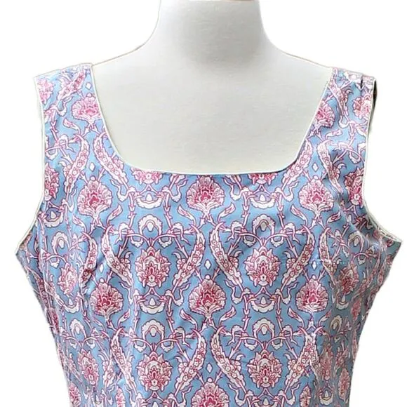 Needham Lane Women's Shift Dress Classic Spring Summer Cotton Size 10