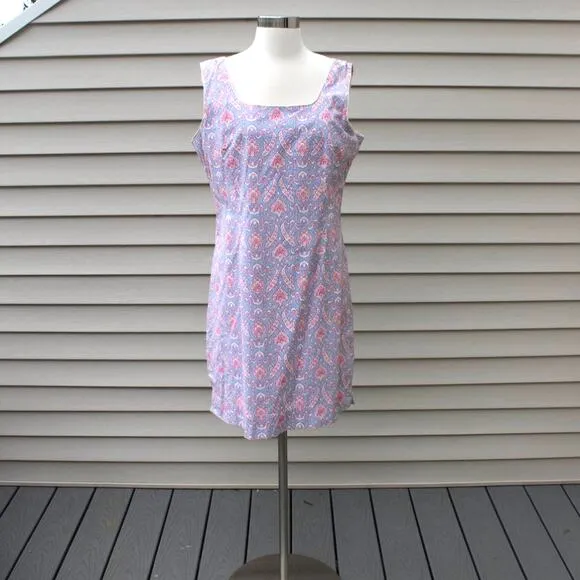 Needham Lane Women's Shift Dress Classic Spring Summer Cotton Size 10