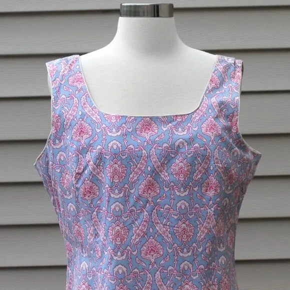 Needham Lane Women's Shift Dress Classic Spring Summer Cotton Size 10