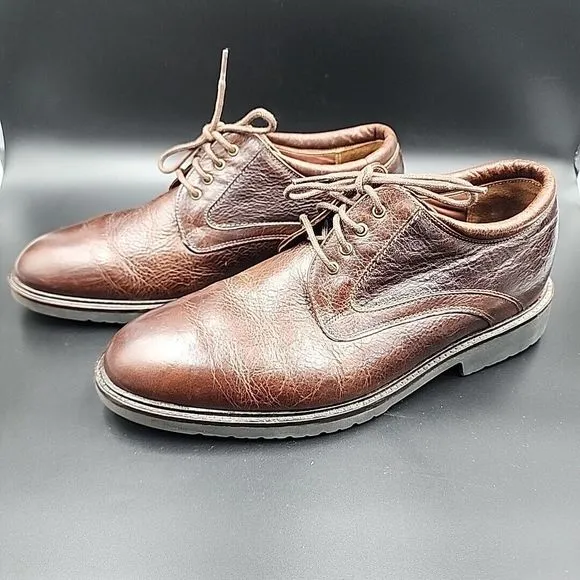 Neil M Wynne Leather Oxfords Dress Shoes Java Brown Men's 9 EEE Extra Wide
