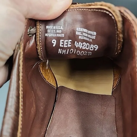Neil M Wynne Leather Oxfords Dress Shoes Java Brown Men's 9 EEE Extra Wide