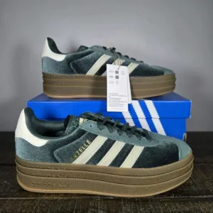 NEW Adidas Gazelle Bold Womens Size 7.5 Platform Sneakers Shoes Green IG4391