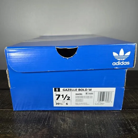 NEW Adidas Gazelle Bold Womens Size 7.5 Platform Sneakers Shoes Green IG4391