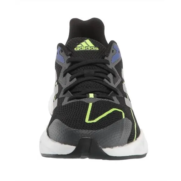 NEW ADIDAS men's x9000l2 running shoe in core black/matte silver/signal green