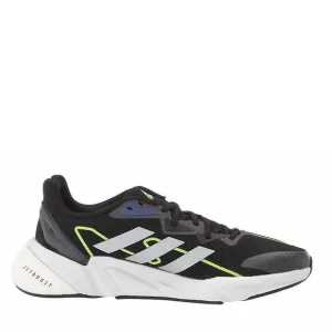 NEW ADIDAS men's x9000l2 running shoe in core black/matte silver/signal green