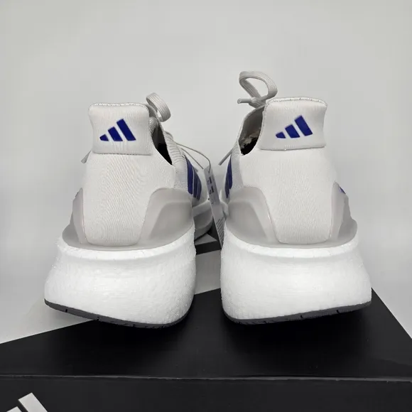 New Adidas Ultraboost 5X White Lucid Blue Grey Men's Running Shoes Size 10.5