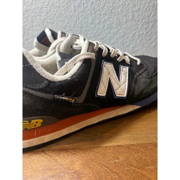 New Balance 574 Cordura Sneakers - Black Orange Accent - Mens Size 13