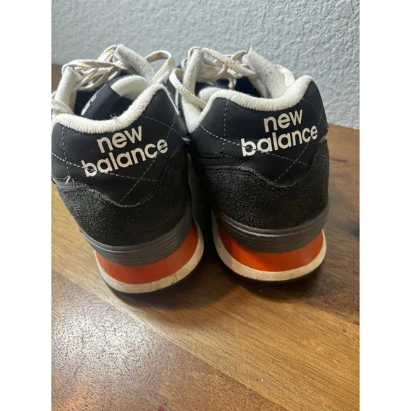 New Balance 574 Cordura Sneakers - Black Orange Accent - Mens Size 13