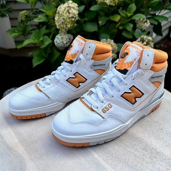 New Balance 650R Mid Canyon Basketball Shoes Mens Size 10 D White Brown BB650RCL