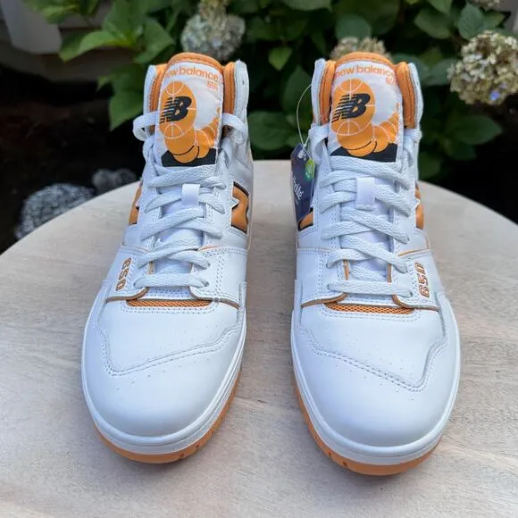 New Balance 650R Mid Canyon Basketball Shoes Mens Size 10 D White Brown BB650RCL
