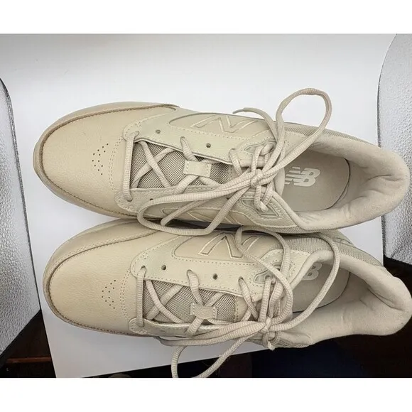New Balance 928 v3 Men’s Walking Shoes Size 10 2E Beige Leather Lace-Up Sneakers