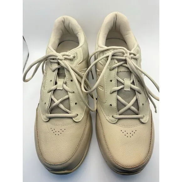 New Balance 928 v3 Men’s Walking Shoes Size 10 2E Beige Leather Lace-Up Sneakers