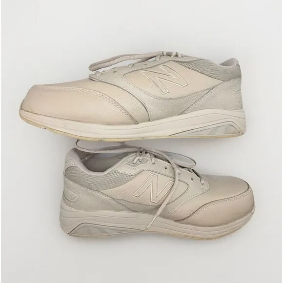 New Balance 928 v3 Men’s Walking Shoes Size 10 2E Beige Leather Lace-Up Sneakers